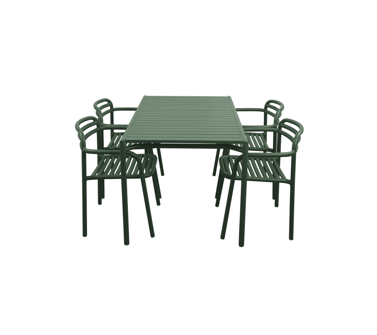 Bliss Rectangular Dining Table with 4 Armchairs Outdoor Dining Set