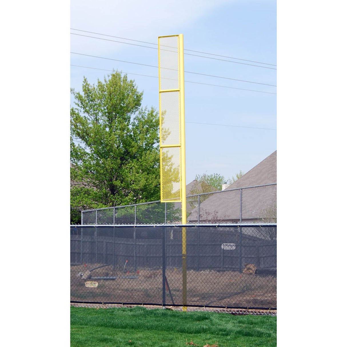 Gared Stadium Foul Pole 20′ In-Ground 3½″ O.D. Steel Yellow Powder-Coat Pair BSPole-20P