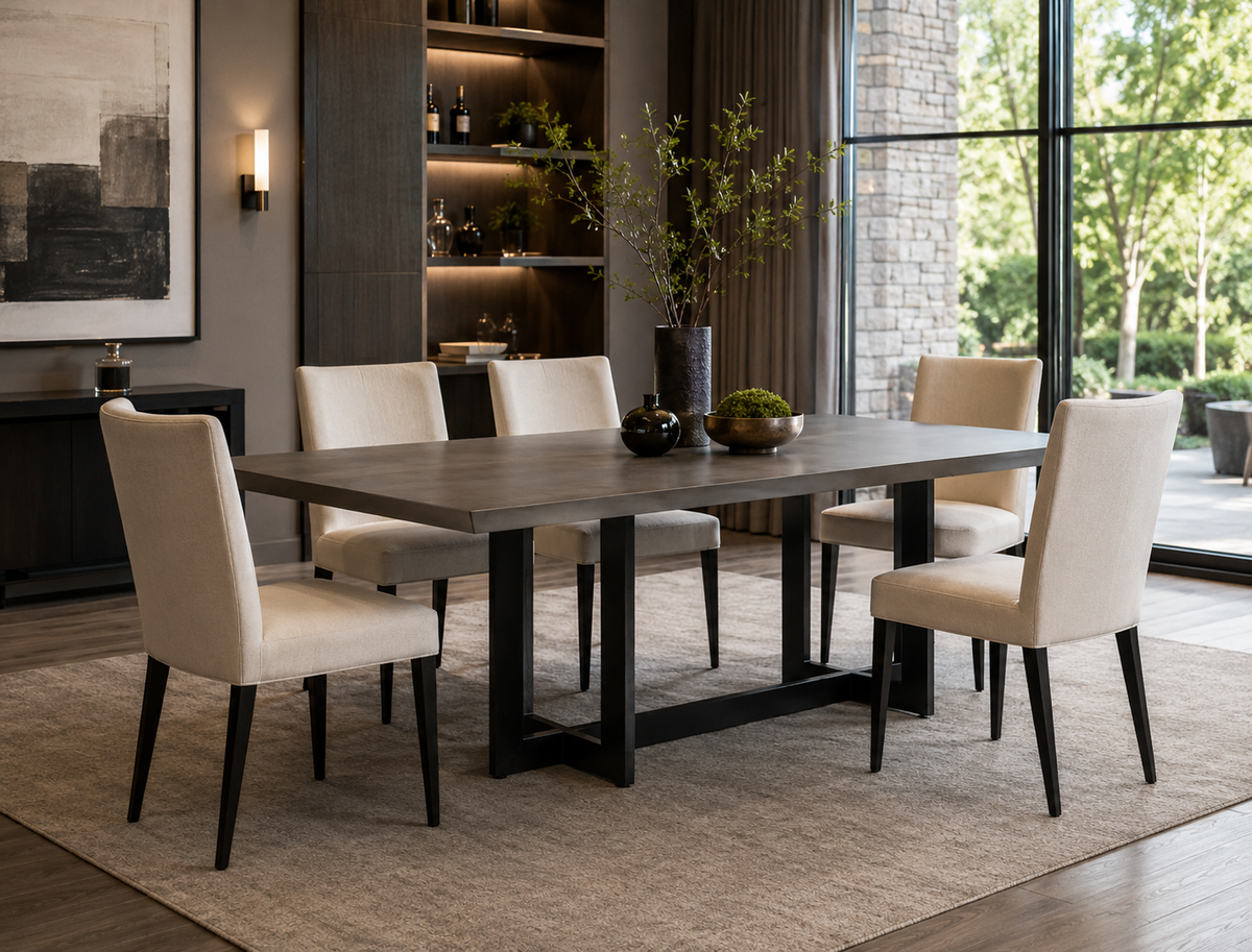 Metall Barcelona Stainless Steel Dining Table