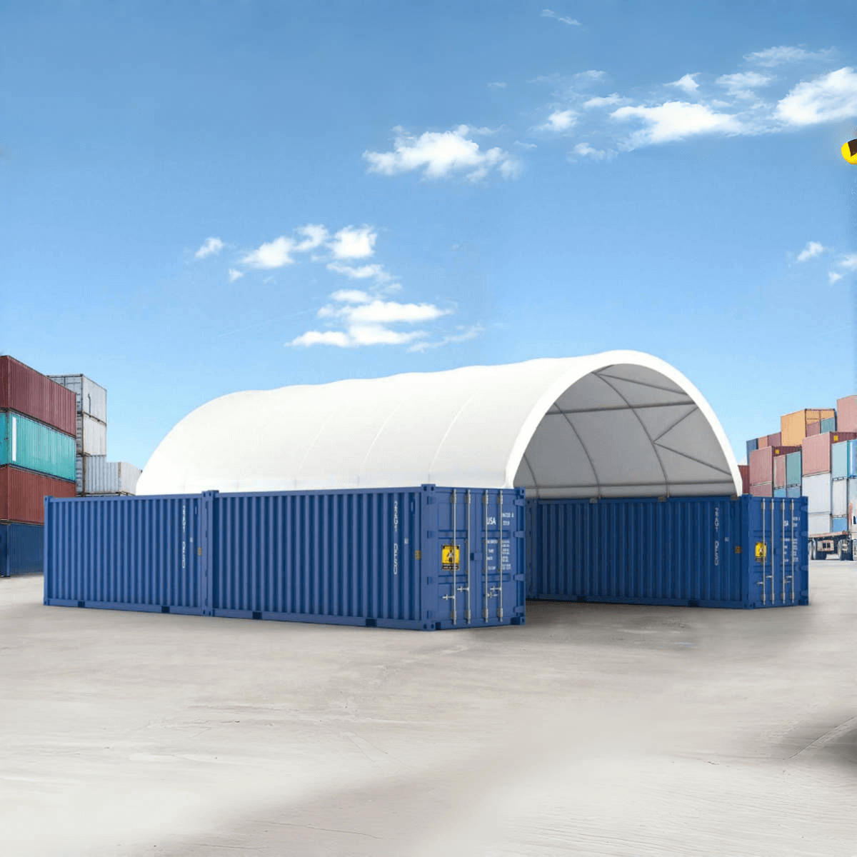 Chery Industrial 20x40 ft Container Shelter with Closed Back Panel