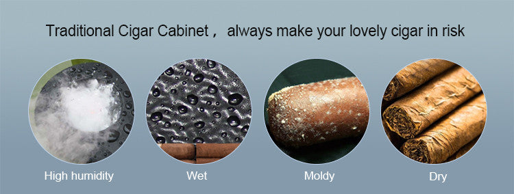 Raching C380A Electronic Humidor Cabinet Black With Canadian Cedar Shelves | 1500 Cigars