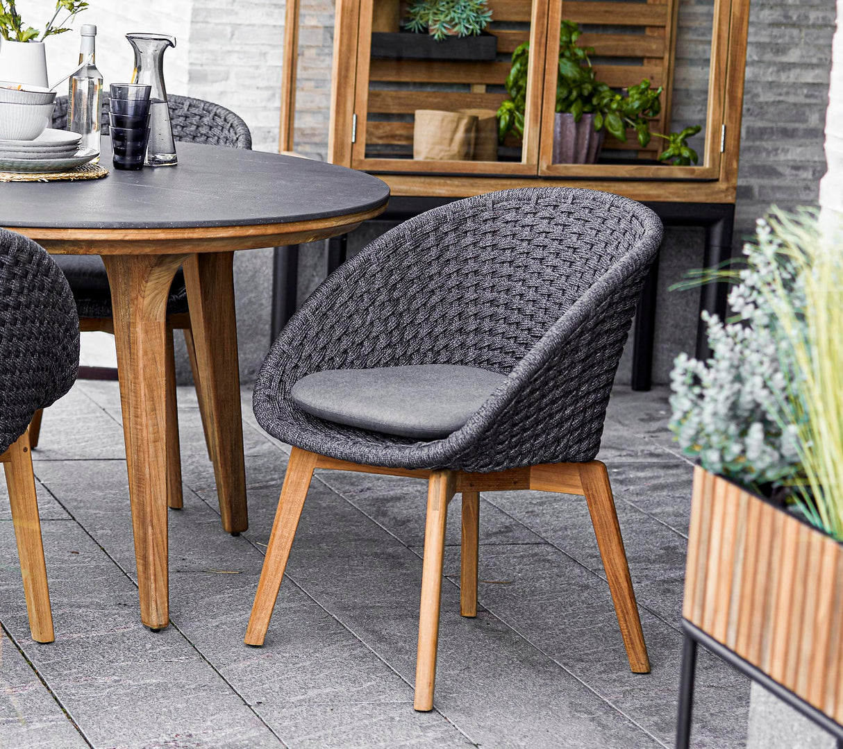 Peacock Outdoor Dining Chair 5454RODGT-5454YSN92