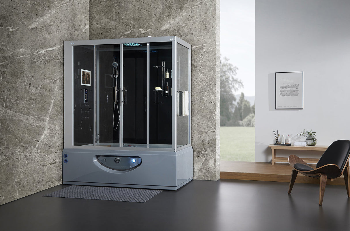 Maya Bath Platinum Catania-L 71″ × 38″ × 88″ Steam Shower