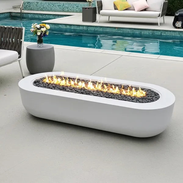 HearthArtSinn Volcano 11 Curved Stainless Steel Painted Fire Pit