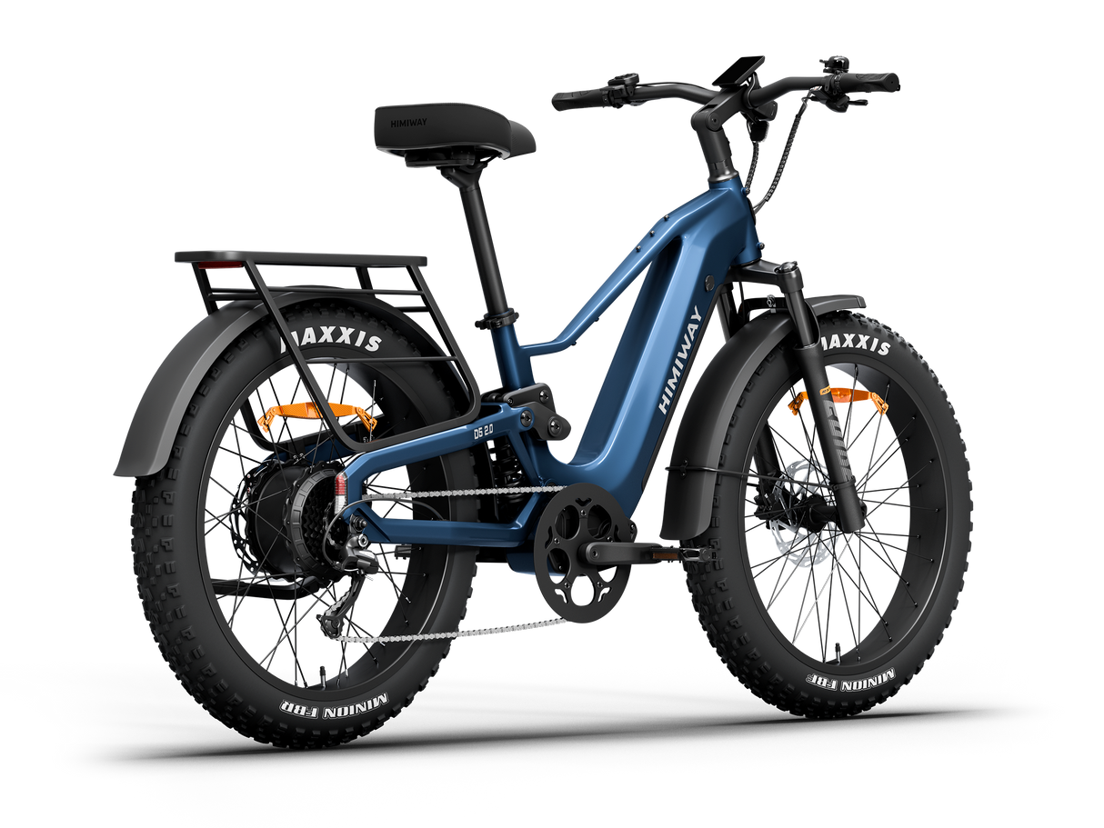 Himiway D5 2.0 Full Suspension Fat Tire Electric Bike 750W 48V 15Ah 26x4.0 Electric Mountain Bike