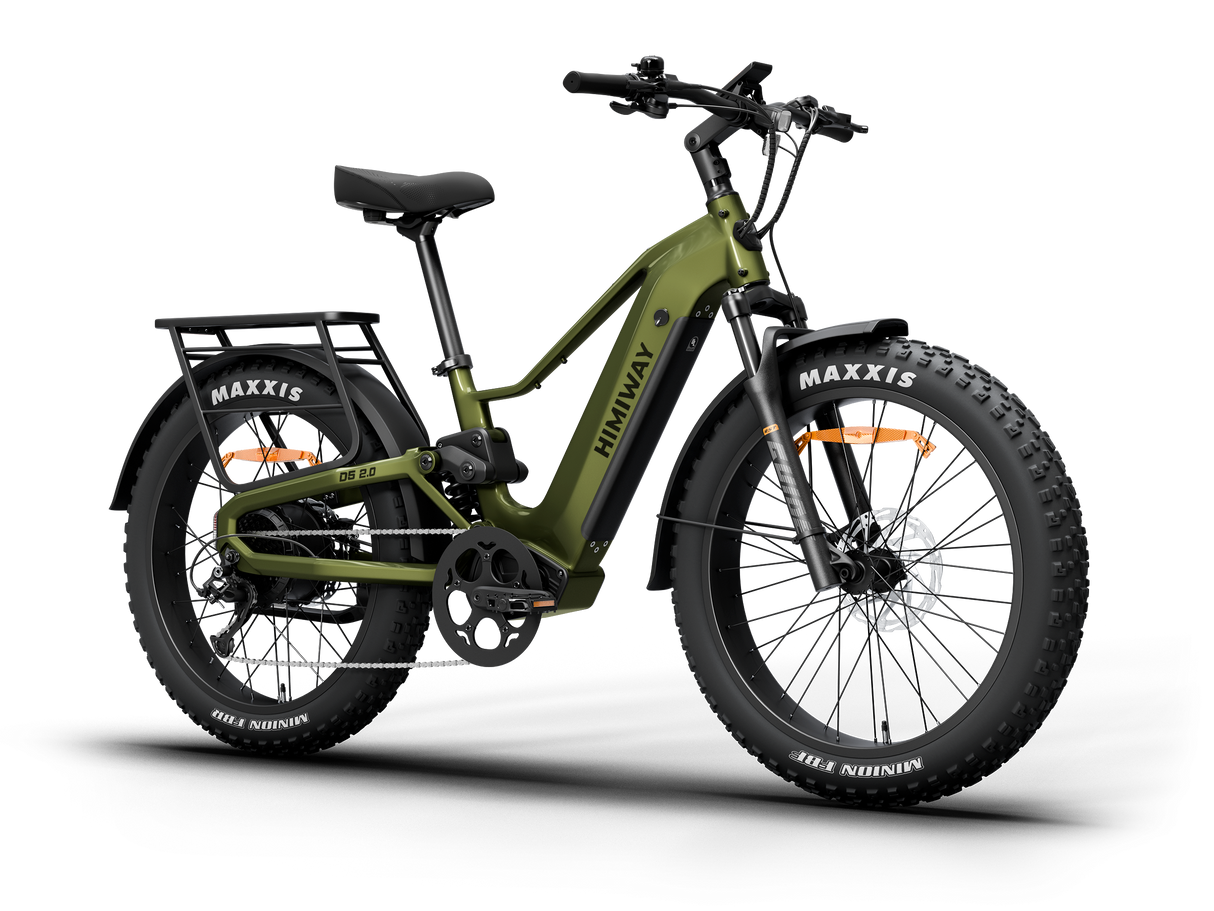 Himiway D5 2.0 Full Suspension Fat Tire Electric Bike 750W 48V 15Ah 26x4.0 Electric Mountain Bike