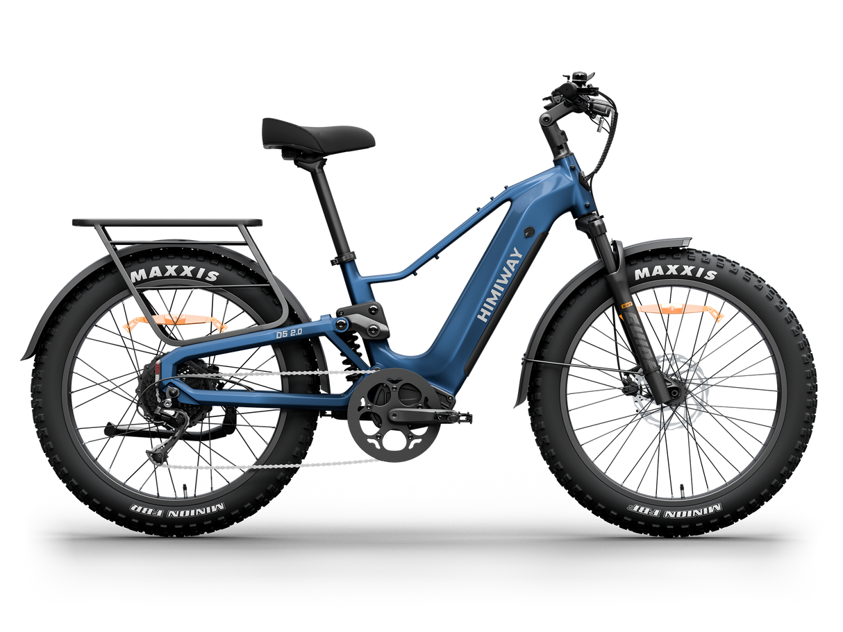 Himiway D5 2.0 Full Suspension Fat Tire Electric Bike 750W 48V 15Ah 26x4.0 Electric Mountain Bike