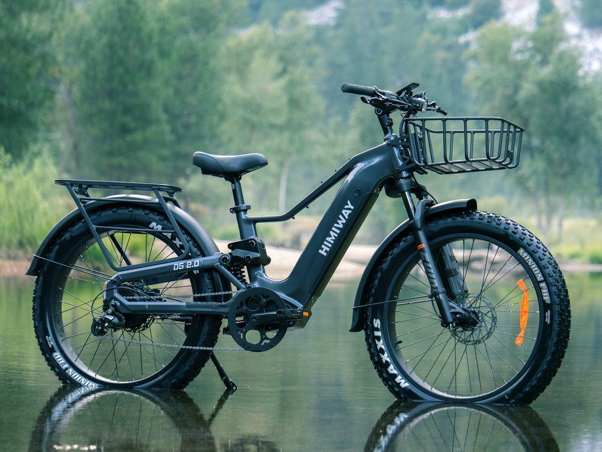 Himiway D5 2.0 Full Suspension Fat Tire Electric Bike 750W 48V 15Ah 26x4.0 Electric Mountain Bike