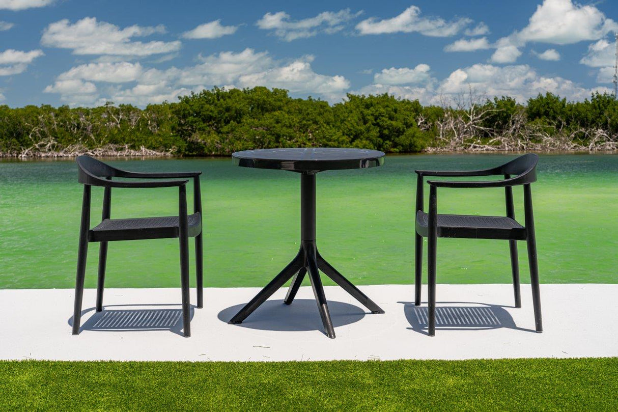 Rainbow Outdoor Kennedy Set of 2 Stackable Armchair-Anthracite