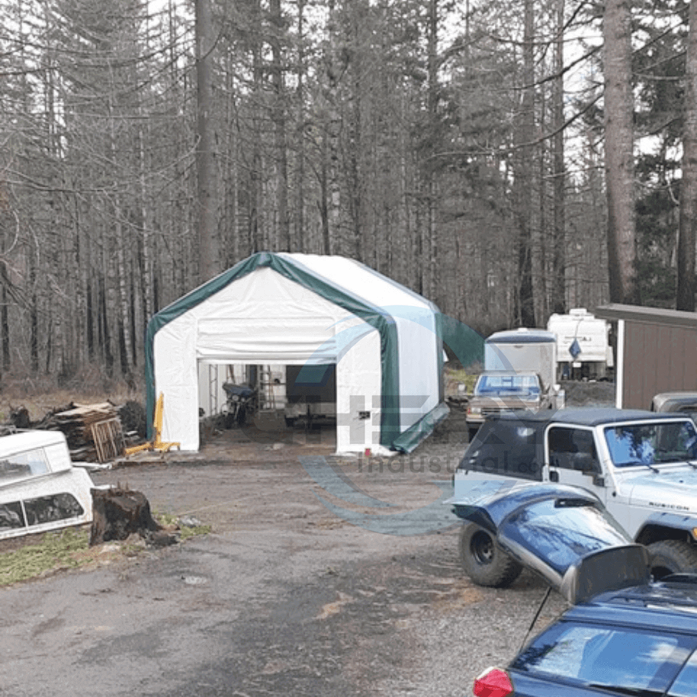 Chery Industrial Double Truss Storage Shelter W20'xL33'xH16'