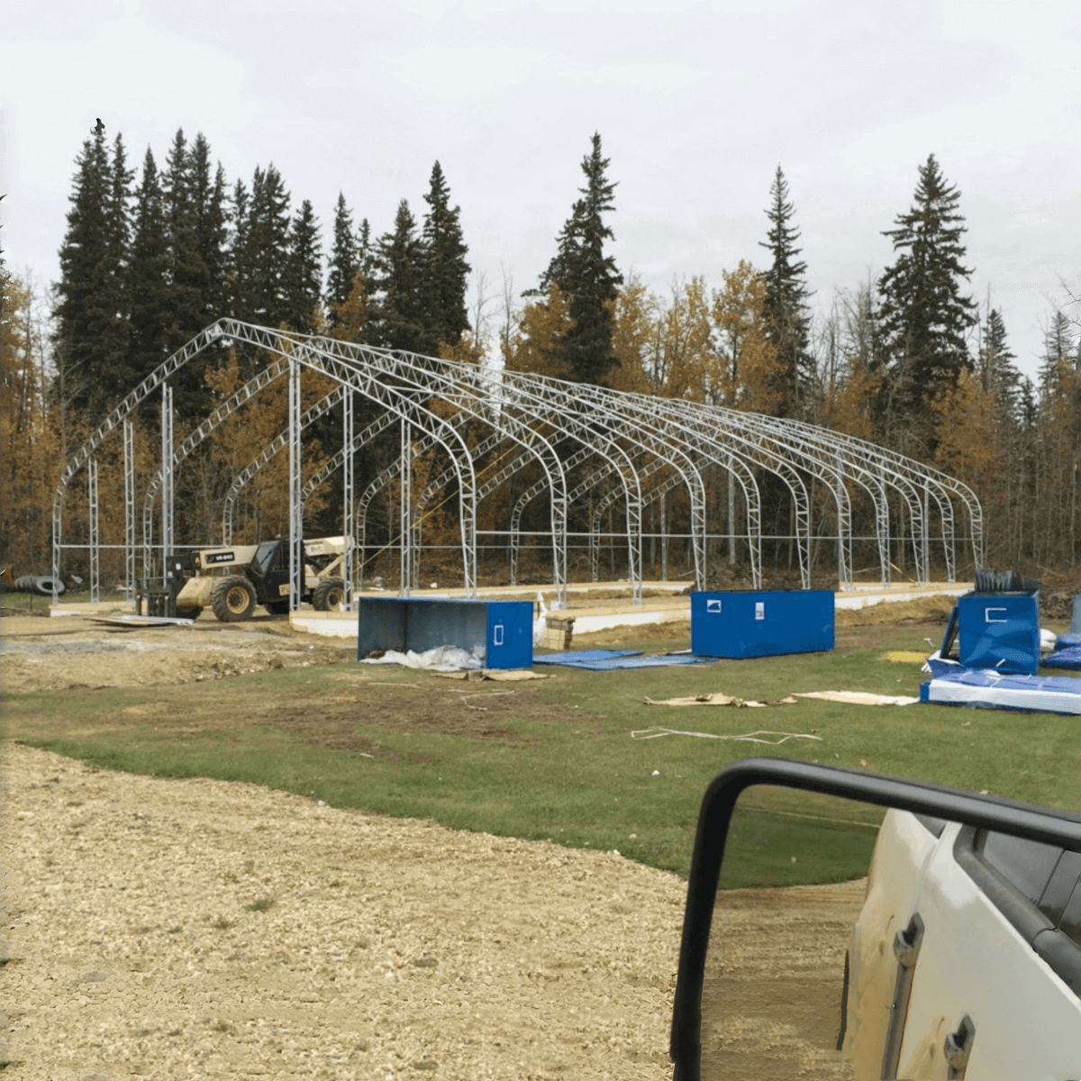 Double Truss Storage Shelter 40′ W × 80′ L × 23′ H