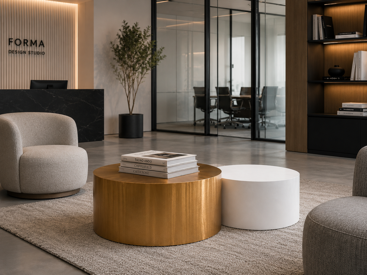 Metall Drum Duo Round Metal Coffee Table