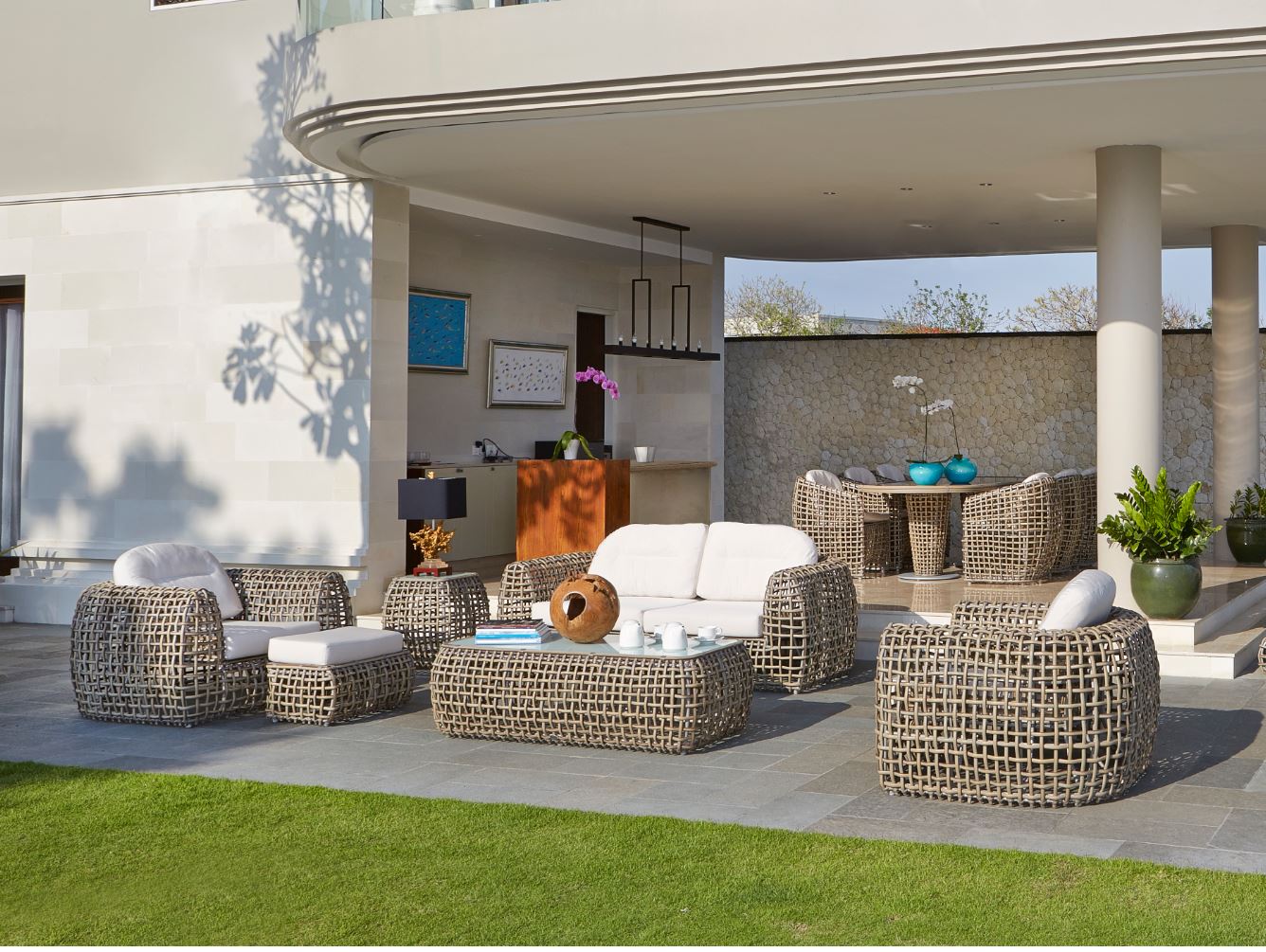 Skyline Design Dynasty 5-Piece Seating Set with Sunbrella Cushion