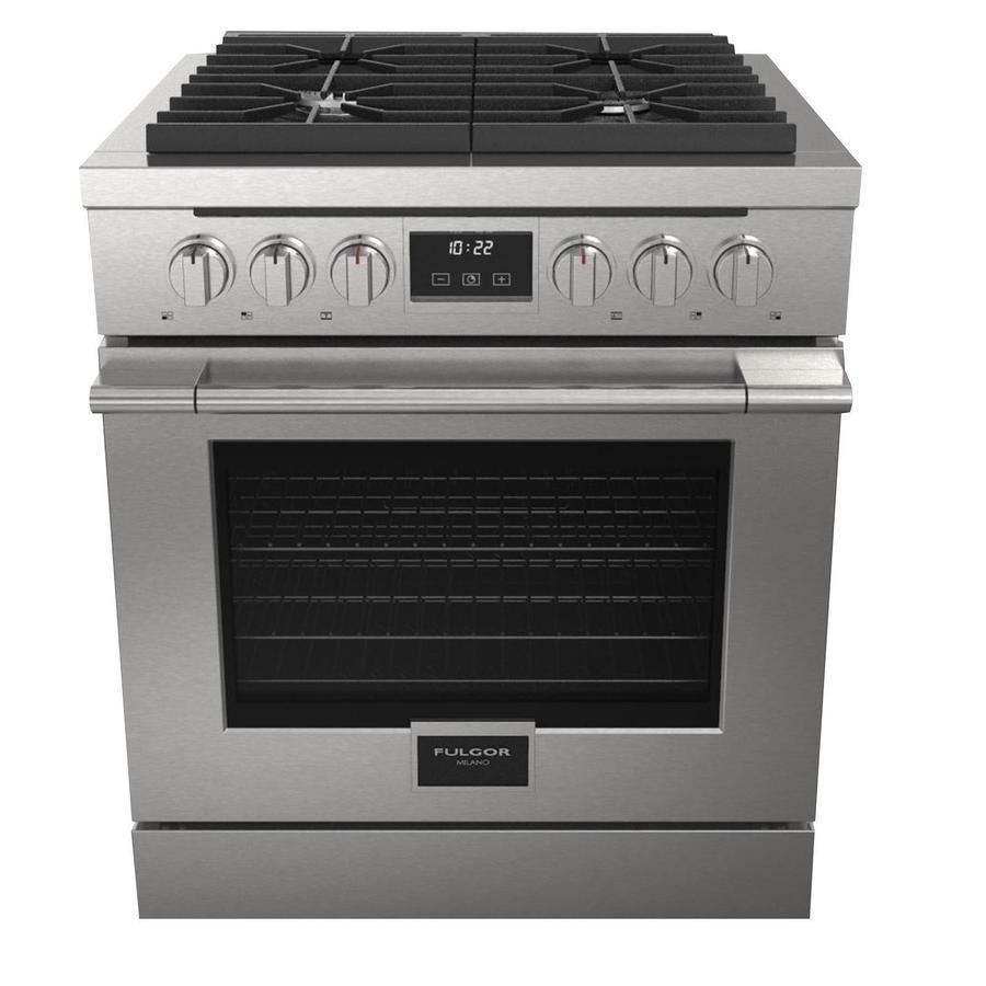 Fulgor Milano Accento 30" 4.4 cu. ft Stainless Steel Dual Fuel Range F4PDF304S1