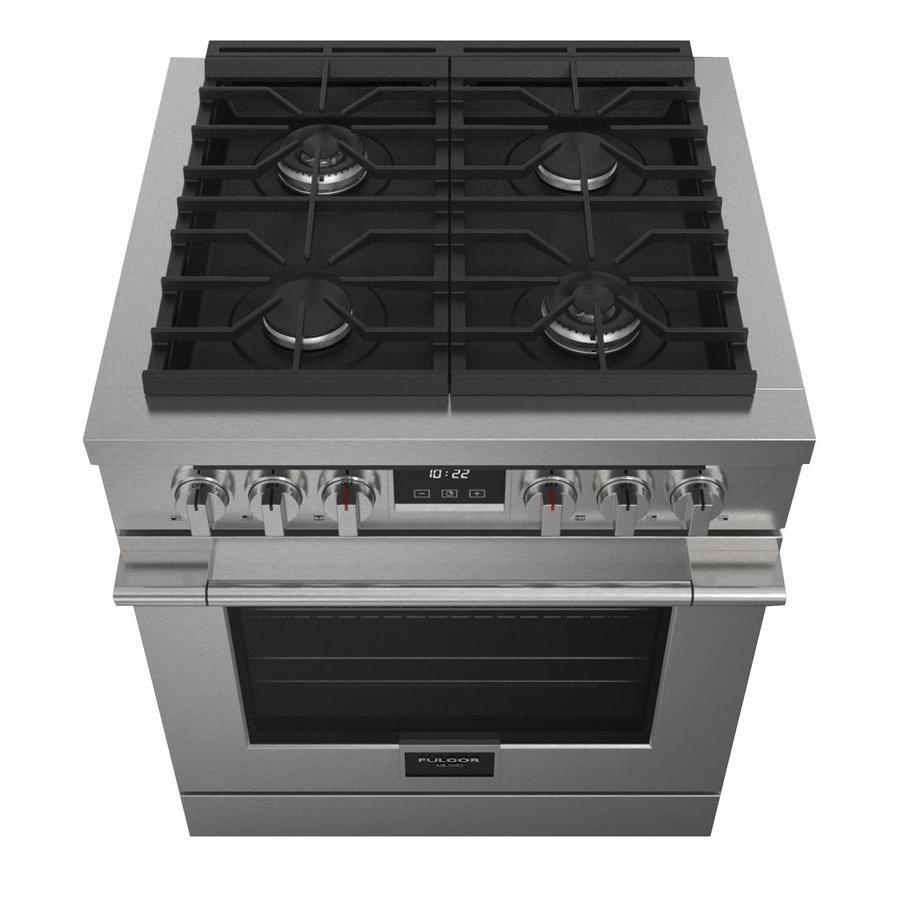 Fulgor Milano Accento 30" 4.4 cu. ft Stainless Steel Dual Fuel Range F4PDF304S1