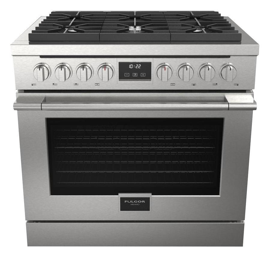 Fulgor Milano Sofia 36” 5.7 cu. ft Stainless Steel Gas Professional Range F6PGR366S2