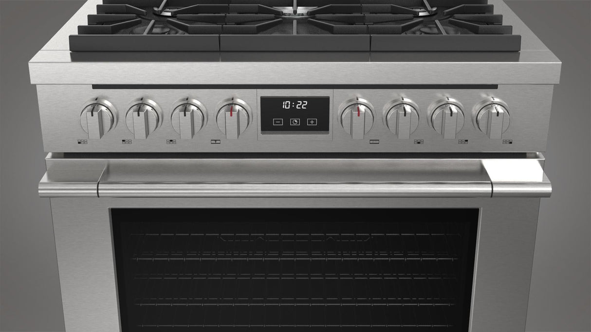 Fulgor Milano Accento 36” 5.7 cu. ft Stainless Steel All Gas Range F4PGR366S2