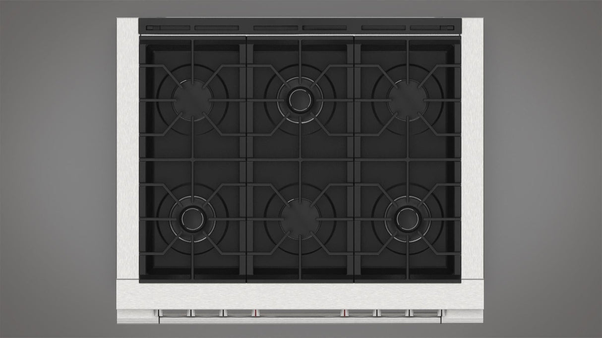 Fulgor Milano Accento 36” 5.7 cu. ft Stainless Steel All Gas Range F4PGR366S2