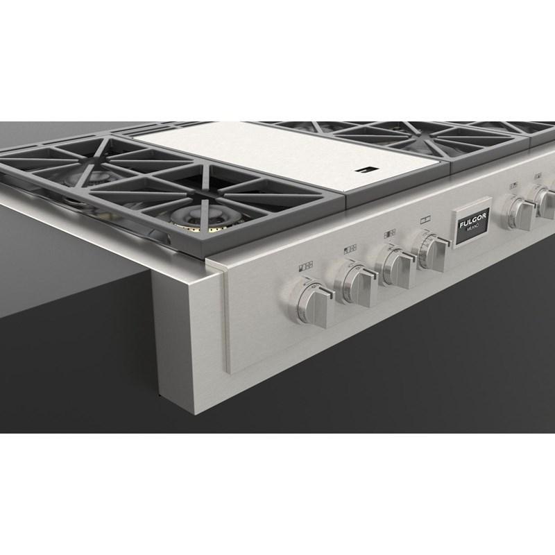 Fulgor Milano Sofia 48” 6-Burner Stainless Steel Gas Rangetop with Griddle F6GRT486GS1