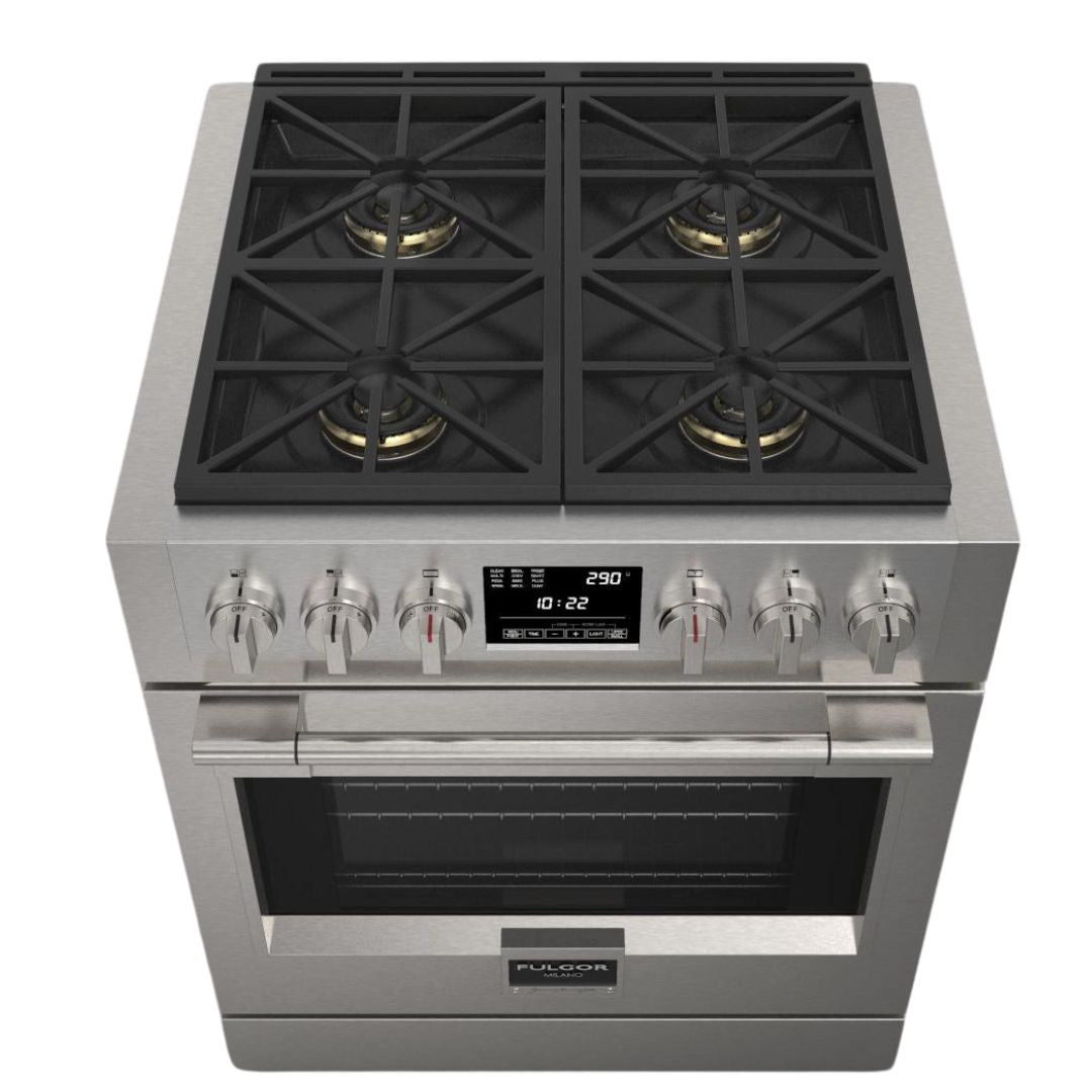 Fulgor Milano Sofia 30" 4.1 cu. ft Stainless Steel Dual Fuel Range F6PDF304S1