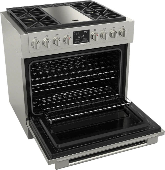 Fulgor Milano Sofia 36” 5.7 cu. ft Stainless Steel Dual Fuel Range with Griddle F6PDF364GS1