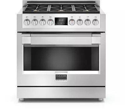 Fulgor Milano Sofia 36” 5.2 cu. ft. Stainless Steel Gas Freestanding Range F6PGR366S1