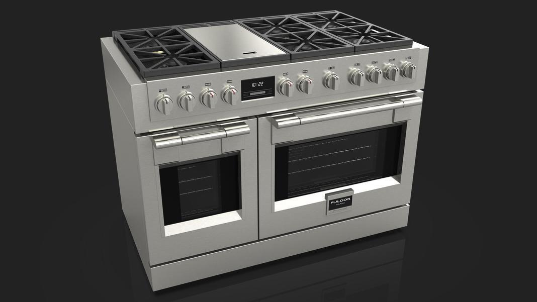 Fulgor Milano Sofia 48” 7.1 cu. ft Stainless Steel Gas Range with Griddle F6PGR486GS2