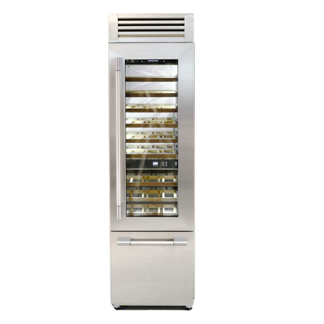 Fulgor Milano 24” 54‑Bottle Tri‑Zone Wine Cooler Stainless Steel Right Hinge F7PBW24S2-R