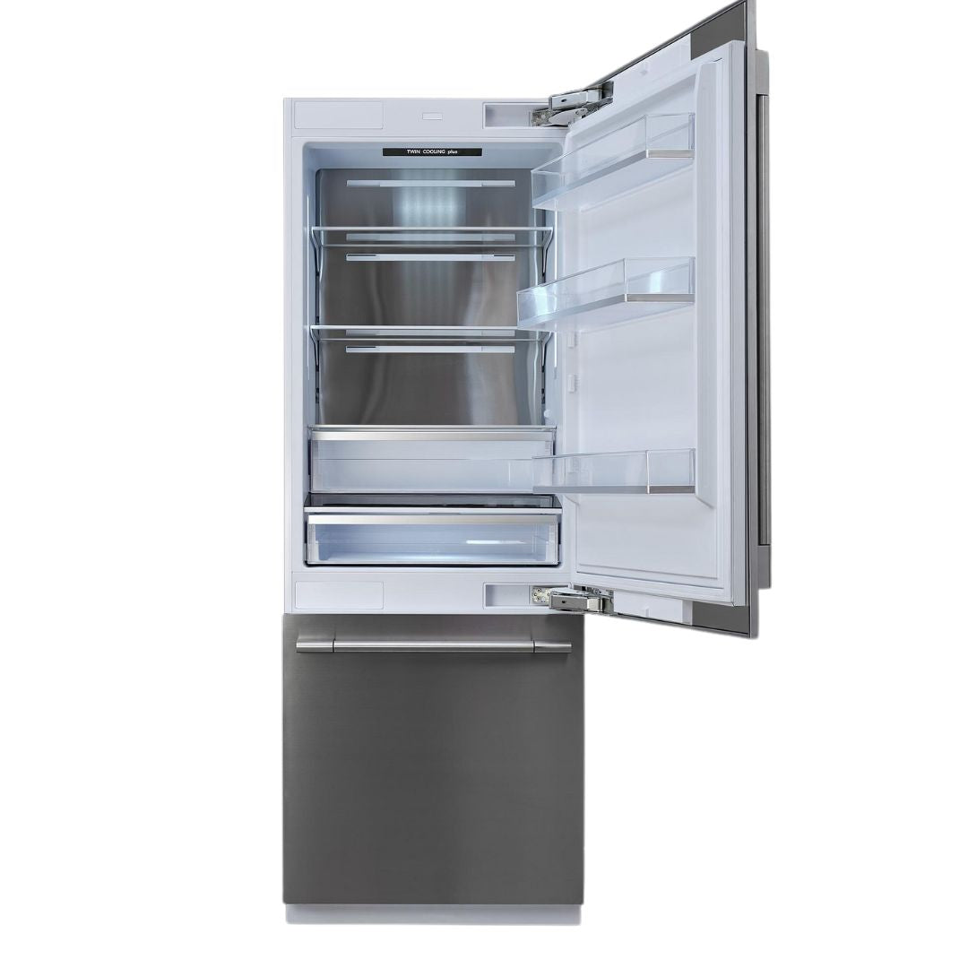 Fulgor Milano 30 Inch 16 cu. ft Stainless Steel Bottom Mount Refrigerator in Panel Ready FM4BM30FBI