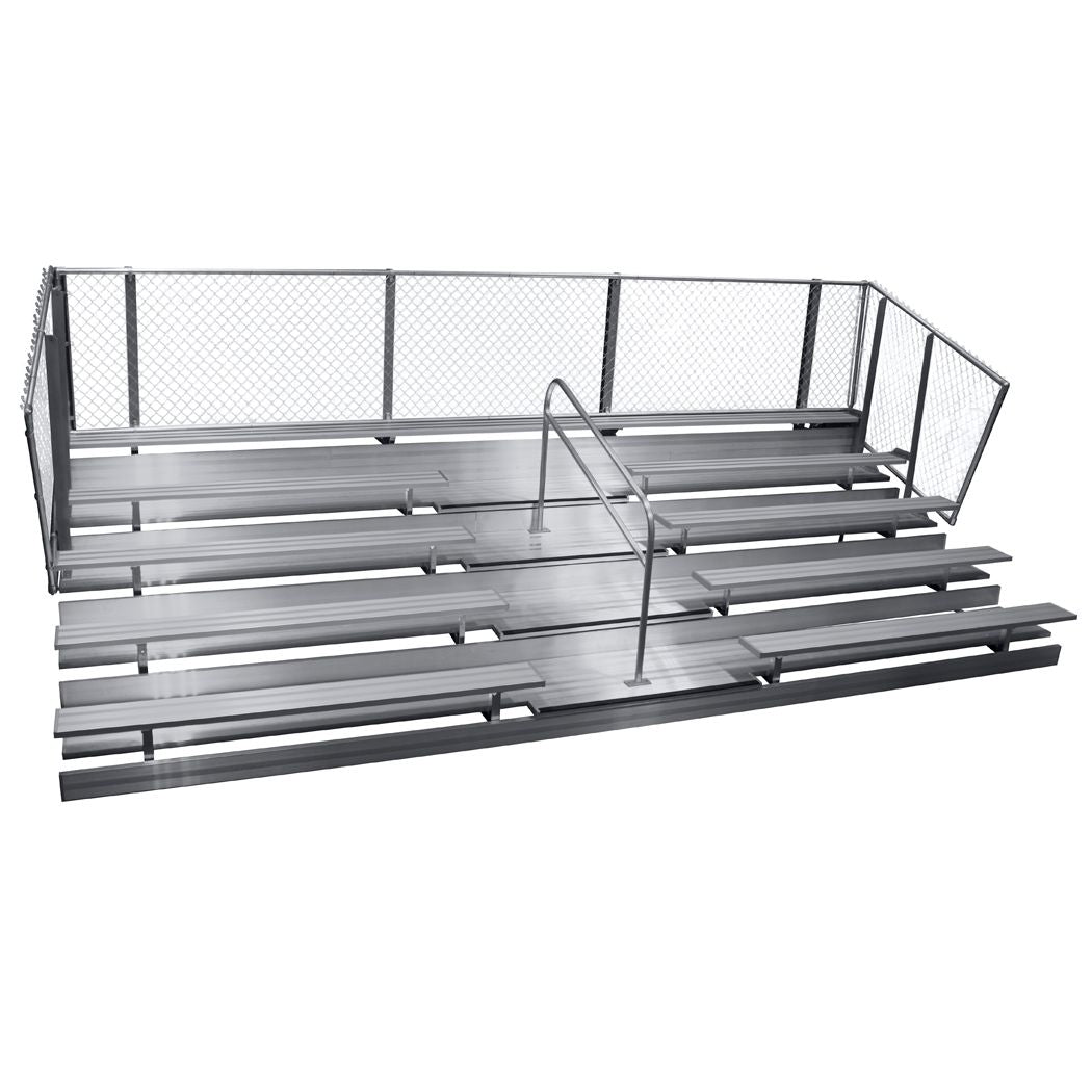 Gared Spectator Stationary 15′ 5-Row Double Footplank Aisle Bleacher GSNB0515WA