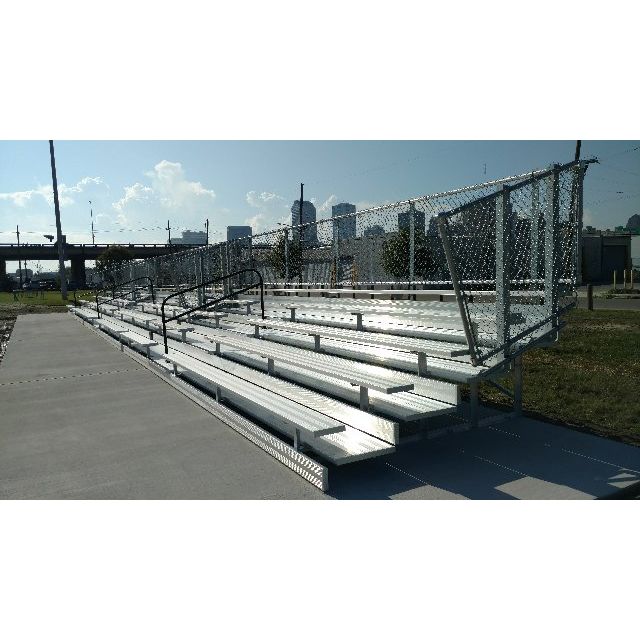 Gared Spectator Stationary 15′ 5-Row Double Footplank Aisle Bleacher GSNB0515WA
