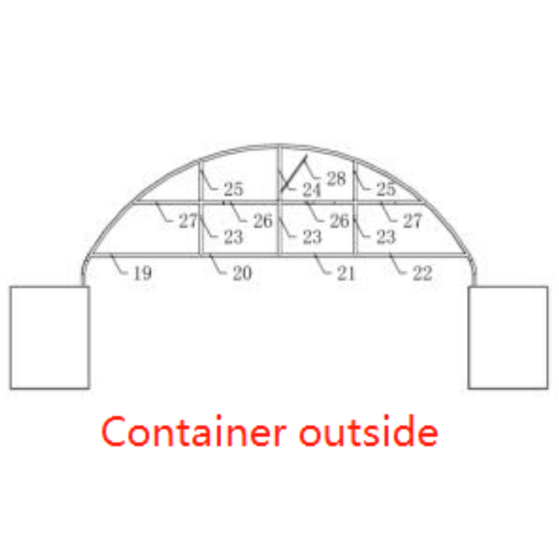 Chery Industrial Greatbear Half Front Panel for 40’ × 40’ × 13’ Container Shelter (Outside)