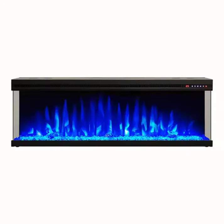 HearthArtSinn Luminex Modern 3D Insertable Electric Fireplace with Logs and Crystals