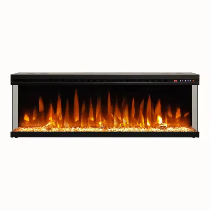 HearthArtSinn Luminex Modern 3D Insertable Electric Fireplace with Logs and Crystals