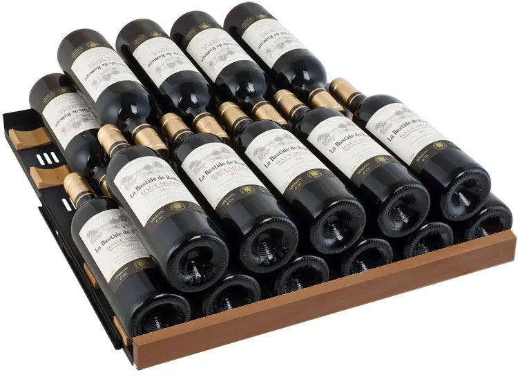 Allavino Reserva Series 326‑Bottle 71″ Tall Dual Zone Black Metal Side‑by‑Side Wine Refrigerator