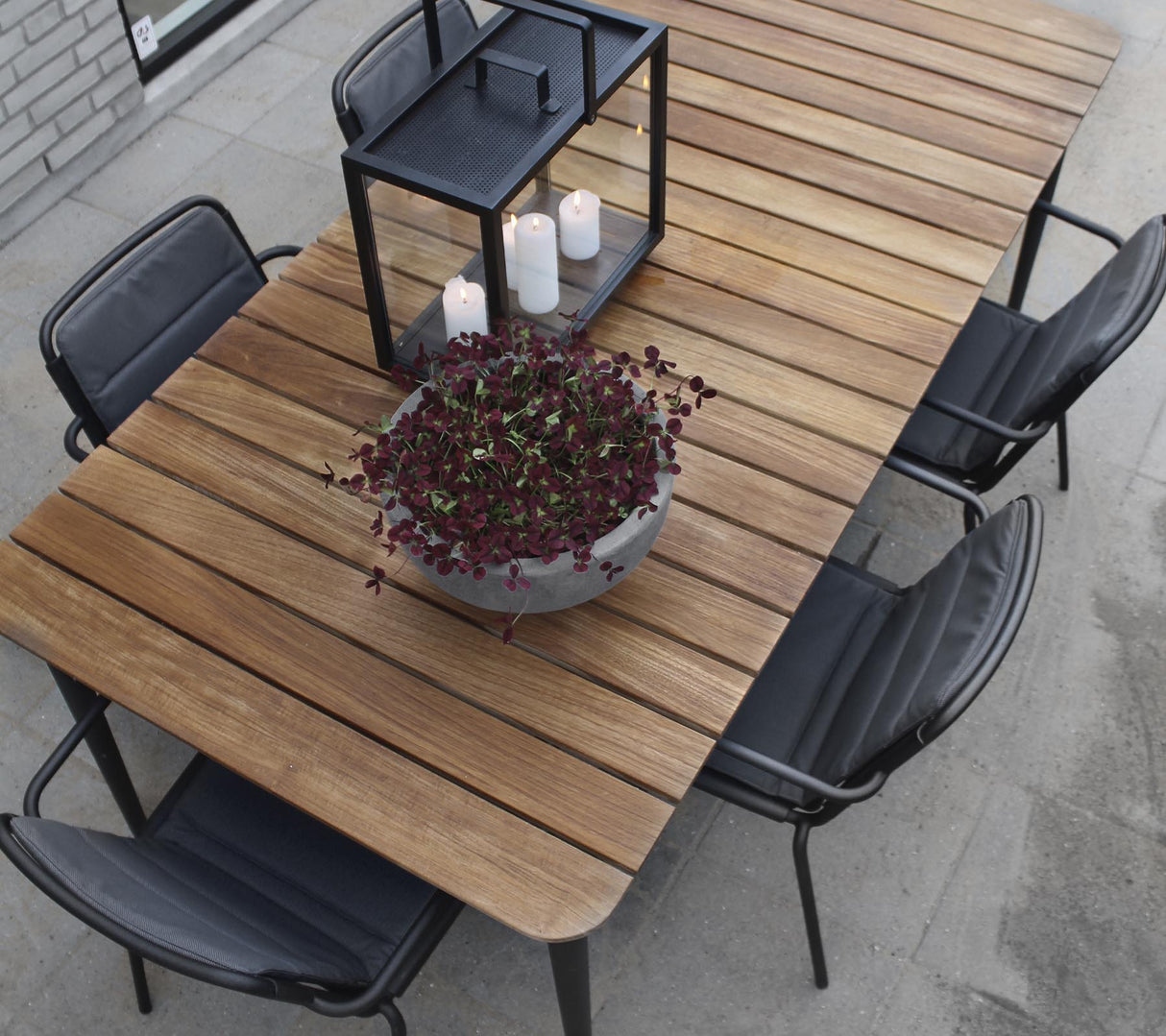 Core Outdoor Dining Table Teak Aluminium 210x90