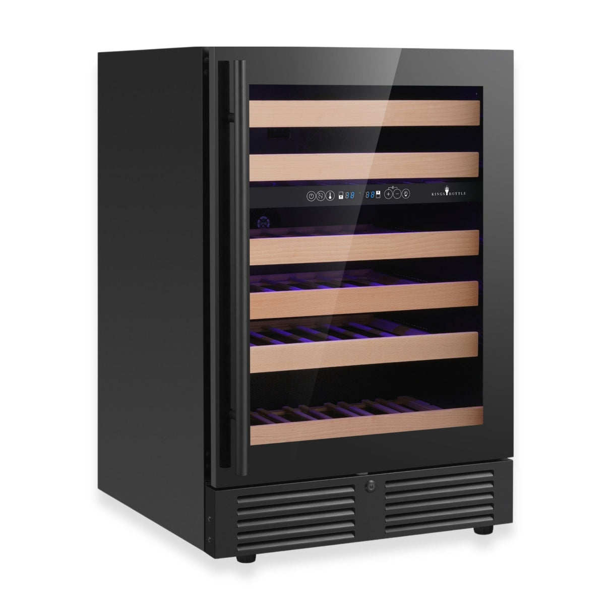KingsBottle 24-Inch Under-Counter Dual Zone Wine Cooler with Low-E Glass Door