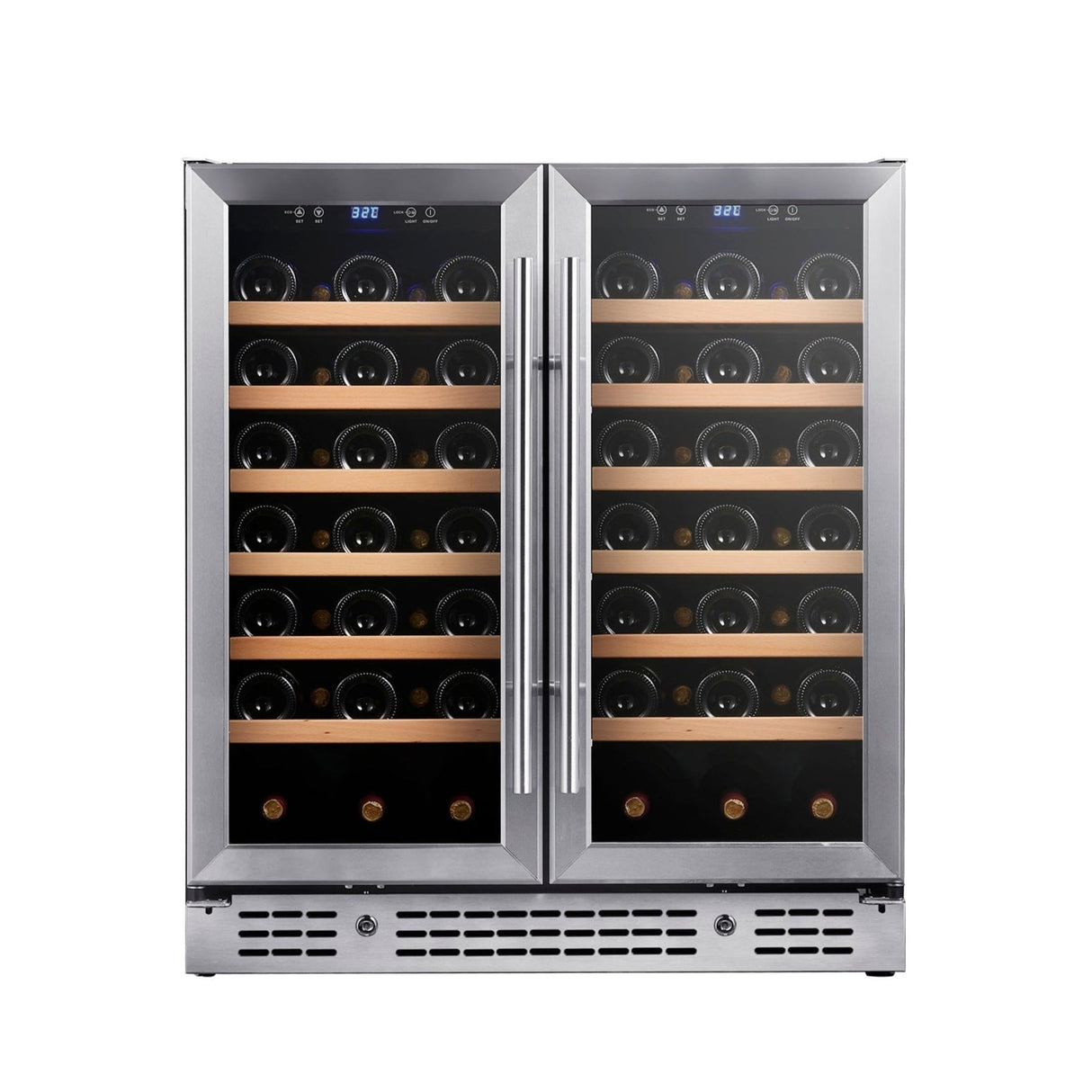 KingsBottle 30-inch Dual Zone Wine Cooler with Low-E Glass Door