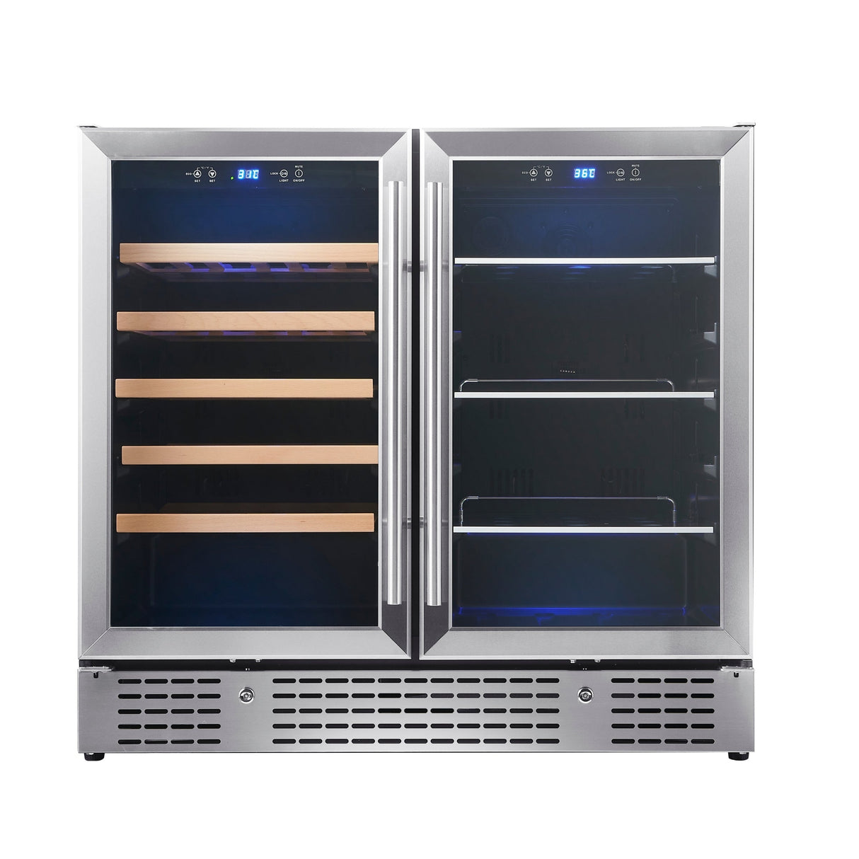 KingsBottle 36-inch Beer and Wine Cooler Combination with Low-E Glass Door