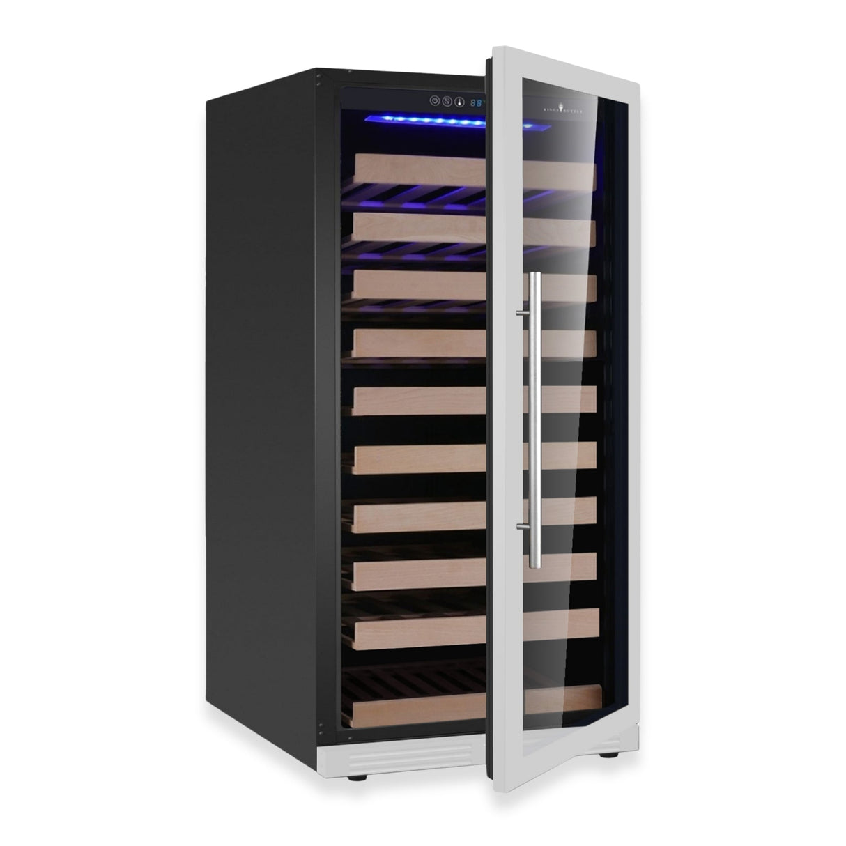 KingsBottle 47-Inch Height Single Zone Wine Cooler with Low-E Glass Door
