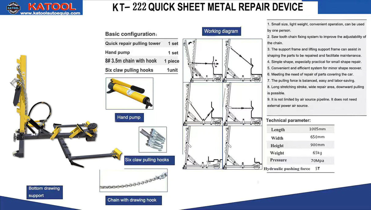 Katool Auto Body Frame Puller Straightener KT-222