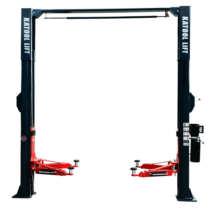 Katool Two Post Asymmetrical Vehicle Lift 11000lbs Single Point Lock Release KT-AS110D