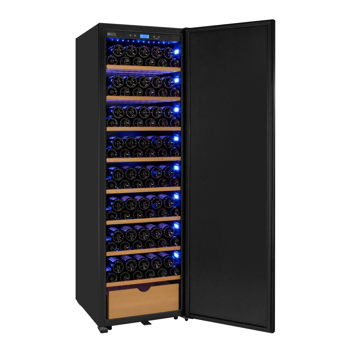 Allavino 76.5" Tall Single Zone Wine Vault with Solid Black Right Hinge Door KWR‑8185‑1SDR