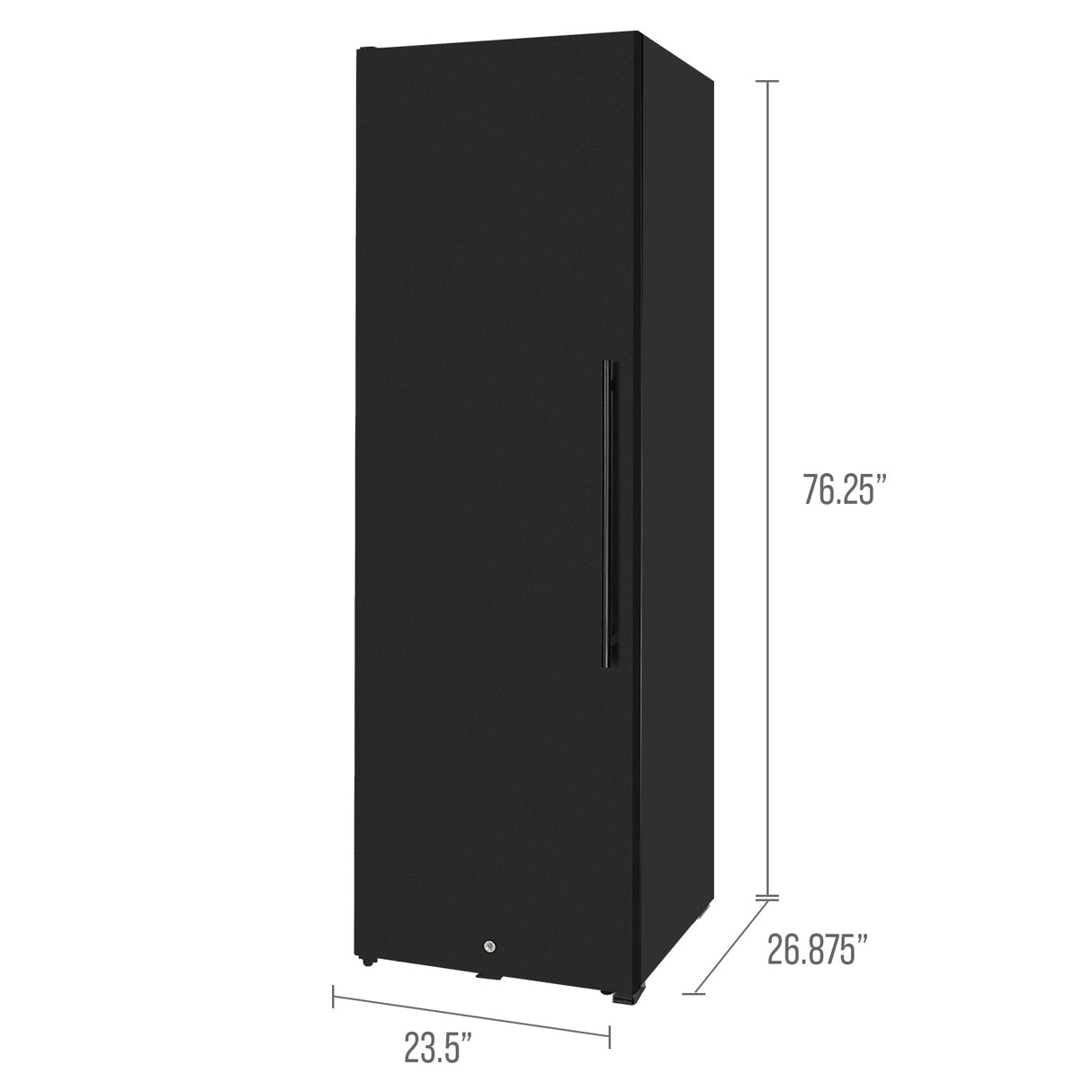 Allavino 76.5″ Tall Single Zone Wine Vault Solid Black Left Hinge Door Wine Refrigerator