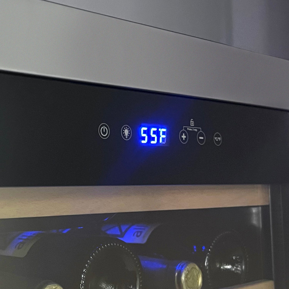 Allavino Cascina Series 50 Bottle Single Zone Freestanding Wine Cooler Refrigerator with Stainless Steel Door Right Hinge KWR50S-1SR