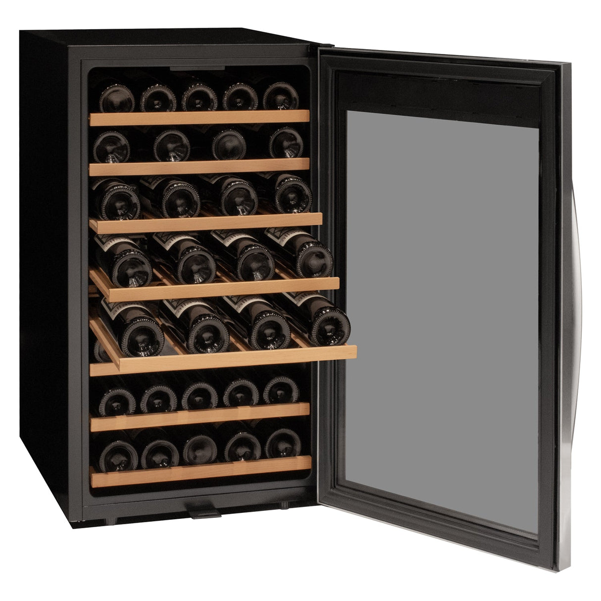Allavino Cascina Series 50 Bottle Single Zone Freestanding Wine Cooler Refrigerator with Stainless Steel Door Right Hinge KWR50S-1SR