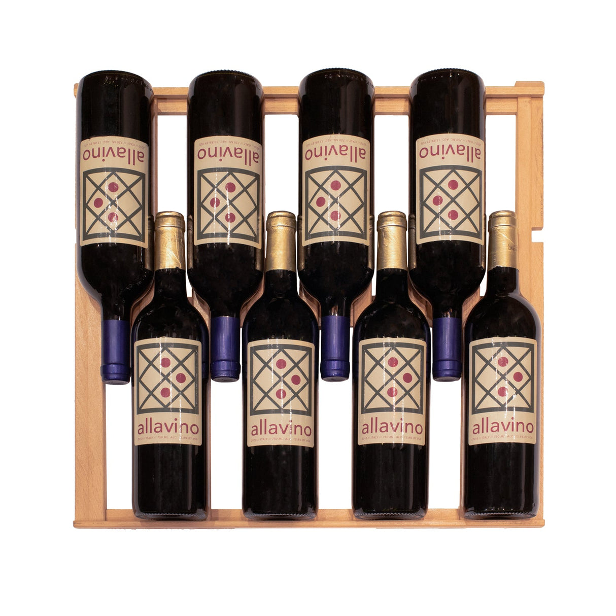 Allavino Contemporary 102 Bottle Single Zone Freestanding Wine Refrigerator with Black Glass Door KWR102S-1BGR