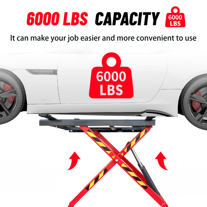 Katool 6,600 lbs Portable Mid Rise Scissor Lift KT‑X66