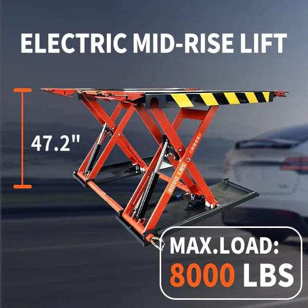 Katool 8,000 lbs Electric Mid Rise Scissor Lift KT‑X90E