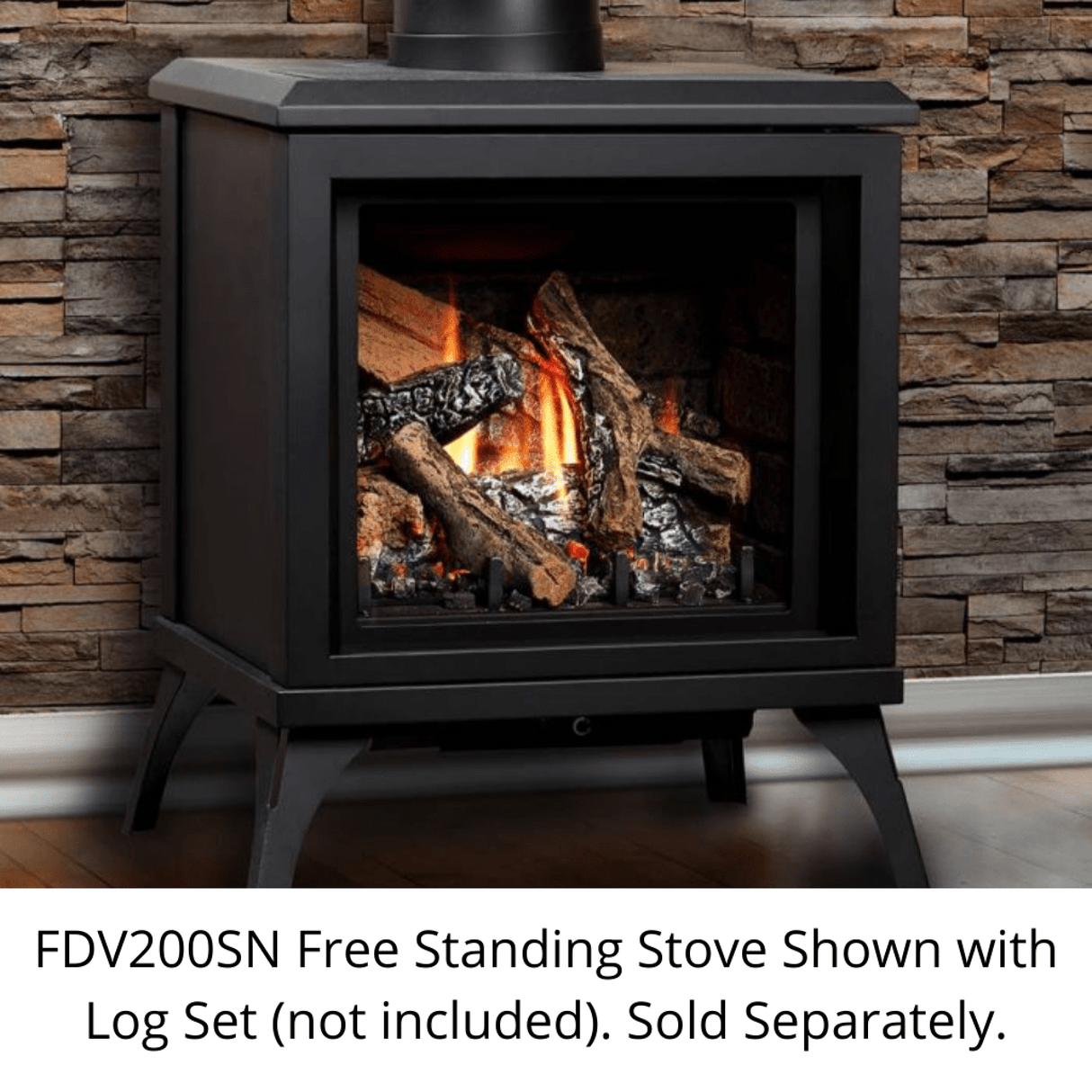 Kingsman FDV200S 23" Freestanding Direct Vent Gas Stove FDV200SLPE
